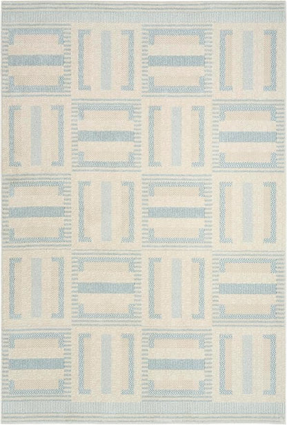 Nourison Home Nordic Ivory Blue 5' x 7' Area Rug - Easy Clean, Non Shedding, Bed Room, Living Room, Dining Room, Kitchen (5' x 7')