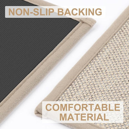 LEKEEPGO Door Mat 32"x47", Non Slip Door Mat Indoor Entrance, Rubber Backing Front Indoor Doormat Washable Absorbent Low-Profile Entryway Entry Resist Dirt Inside Door Mats, Khaki