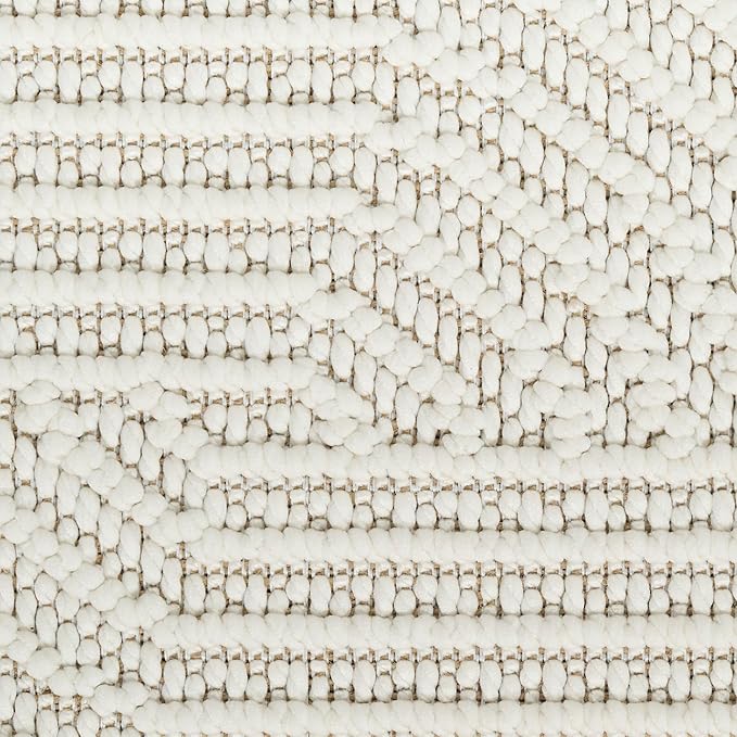 Nourison Home Textured Home Ivory 7'10" x 9'10" Area Rug - Easy Clean, Non Shedding, Bed Room, Living Room, Dining Room, Kitchen (8' x 10')