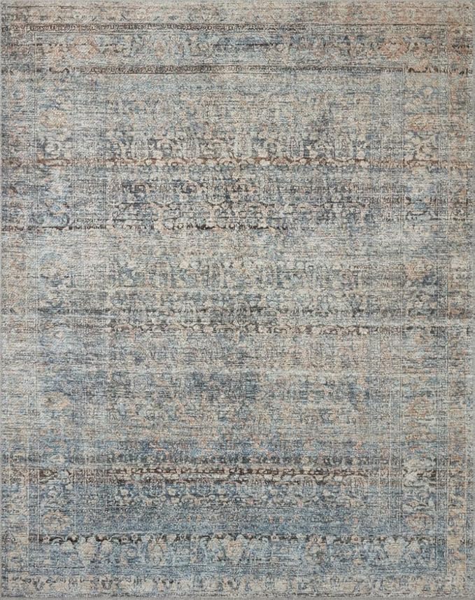 Loloi Amber Lewis Billie Collection BIL-05 Denim/Blush 3'-6" x 5'-6", 0.19" Thick Accent Rug