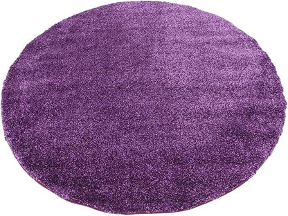 Unique Loom Solo Collection Area Rug - Calabasas (6' 1" Round, Violet)