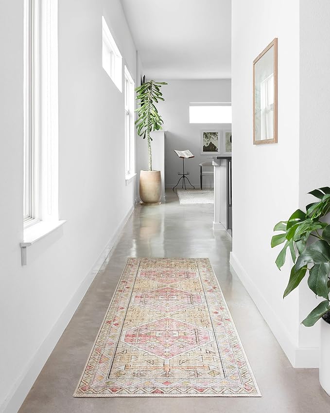 Loloi Skye Collection SKY-04 Gold/Blush 7' x 9' Oval Area Rug