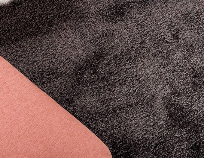 Unique Loom Solo Collection Area Rug - Calabasas (7' 10" Round, Charcoal/ Black)
