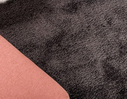 Unique Loom Solo Collection Area Rug - Calabasas (6' 1" Round, Charcoal/ Black)
