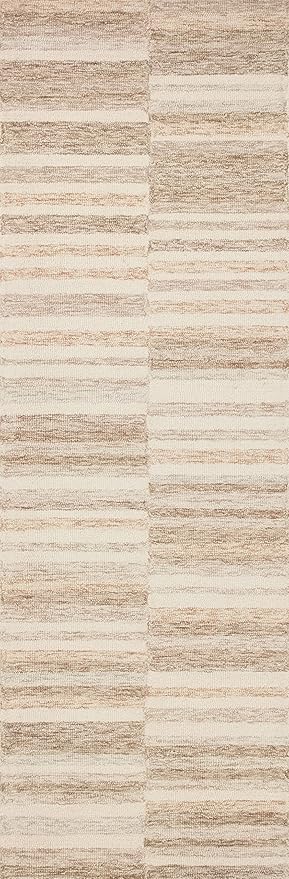 Loloi Chris Loves Julia Chris Collection CHR-03 Ivory/Clay 8'-6'' x 11'-6'', .50" Pile Height, Area Rug