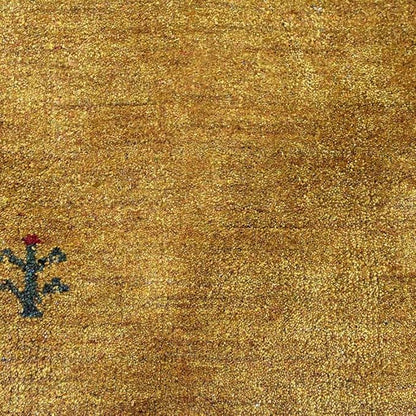 Hand Knotted Loom Wool ECO-Friendly Area Rugs - 2'6''x10', Runner, Gold Color, Solid Plain Design, High Pile Handmade Anti Skid Area Rugs for Living Room, Bed Room (L00111)