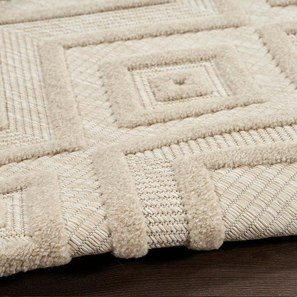 Nourison Home Versatile Cream 5' x 7' Area Rug - Easy Clean, Non Shedding, Bed Room, Living Room, Dining Room, Kitchen (5' x 7')