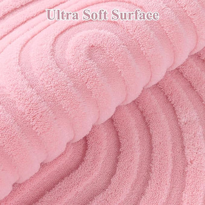 Pauwer 8x10 Washable Area Rugs for Living Room Modern Pink Solid Color Soft Fluffy Rugs for Bedroom Non Slip Boho Accent Indoor Mat Floor Carpet Cover for Kids Room Dining Room Kitchen Office, Pink