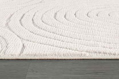 Beverly Rug Micro Loop Area Rug Light Gray 5x7 Geometric Modern Luxury Circular Durable Soft Indoor Rugs for Living Dining Room Office Stain Resistant Non Shedding Casual Indoor Carpet 5 x 7