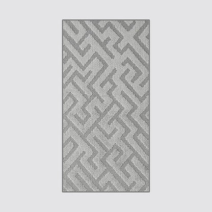 4ft Custom Fit Accent Runner Rug for Small Foyer - Deco Grey | Non-Slip | Washable & Edge Bound