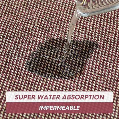 Artoid Mode Washable Non Slip Rubber Backing Kitchen Rugs Red Doormat, Absorbent Kitchen Floor Mats Front of Sink Kitchen Mats for Floor Home Decor 17x29 Inch