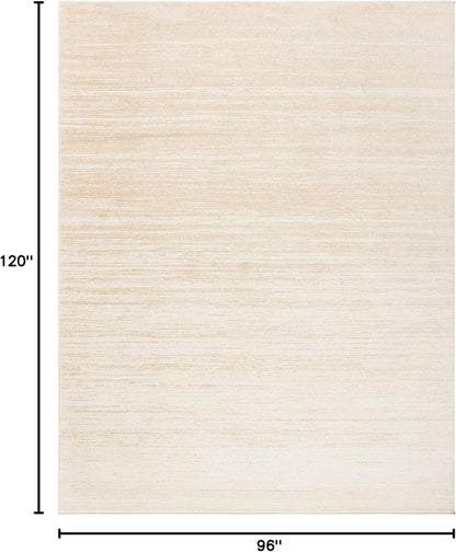 SAFAVIEH Area Rug 8x10 - Adirondack Collection - Large - Champagne & Cream, Modern Ombre Design, Non Shedding & Easy to Clean, Ideal for Living Room, Bedroom, Office, Dining Space (ADR113W)