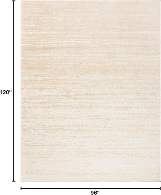 SAFAVIEH Area Rug 8x10 - Adirondack Collection - Large - Champagne & Cream, Modern Ombre Design, Non Shedding & Easy to Clean, Ideal for Living Room, Bedroom, Office, Dining Space (ADR113W)