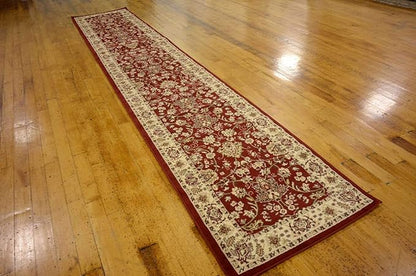 Unique Loom Sialk Hill Collection Area Rug - Washington (2' 11" x 16' 5" Runner Burgundy/Cream)