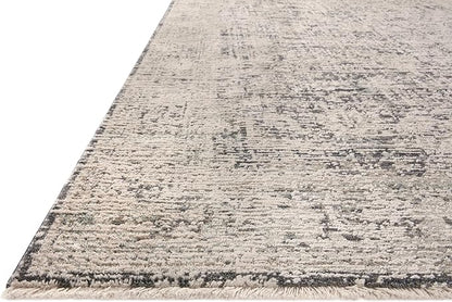 Loloi Amber Lewis Alie Collection ALE-05 Charcoal/Beige 7'-10'' x 7'-10'', .13'' Pile Height, Round Area Rug