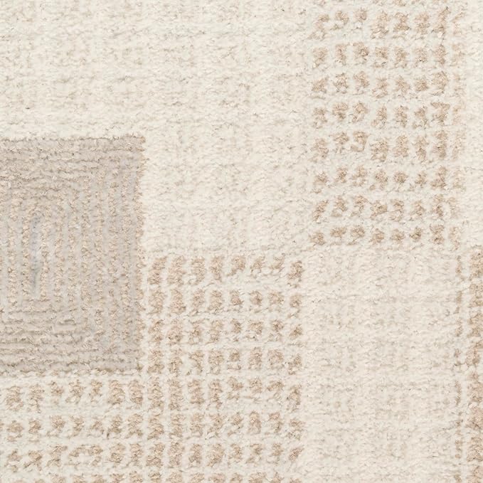 Nourison Home Nordic Ivory Beige 4' x 6' Area Rug - Easy Clean, Non Shedding, Bed Room, Living Room, Dining Room, Kitchen (4' x 6')