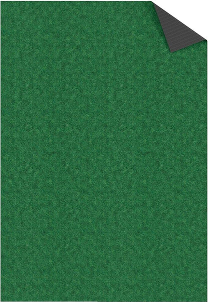Ottomanson 6'6" x 27' Hallway Runner with Scraper Pile - Extra Durable Non-Slip Rug Mat for Indoor & Outdoor Use - Ideal for Kitchen, Entryway & Garage - High-Traffic Carpet, Green