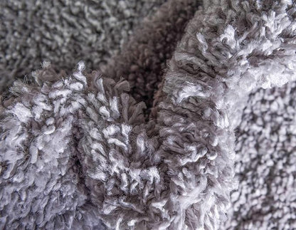 Unique Loom Davos Shag Collection Area Rug - Solid (7' 10" Round, Sterling)