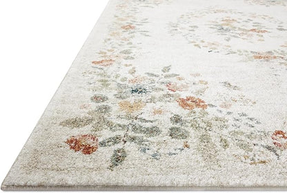 Loloi Rifle Paper Co. Laurel Collection LAU-01 Cream 2'-8" x 10' Runner Rug