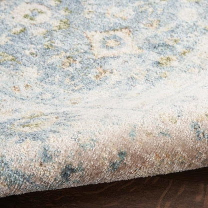 Nourison Home Astra Machine Washable 8' x 10' Teal Beige Area Rug
