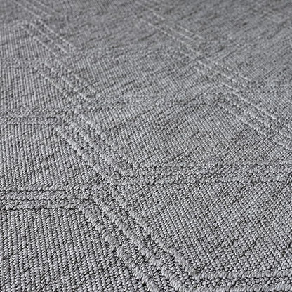 LUXE WEAVERS Modern Farmhouse Gray 8x10 Washable Area Rug, Anti-Slip Diamond Pattern Carpet