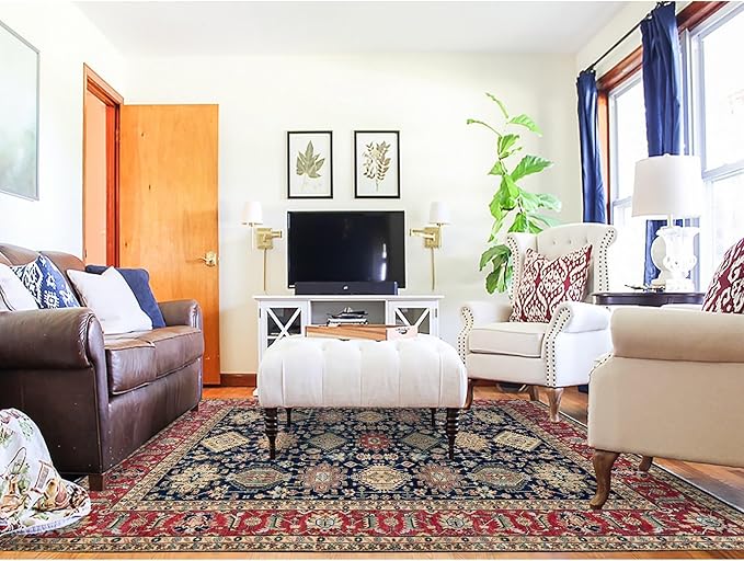 Cynical Black Karjihooz Design with All Over Pattern Hand Knotted Natural Dyes Organic Wool Soft and Vibrant Pile Oriental Rug (8'2"x10')