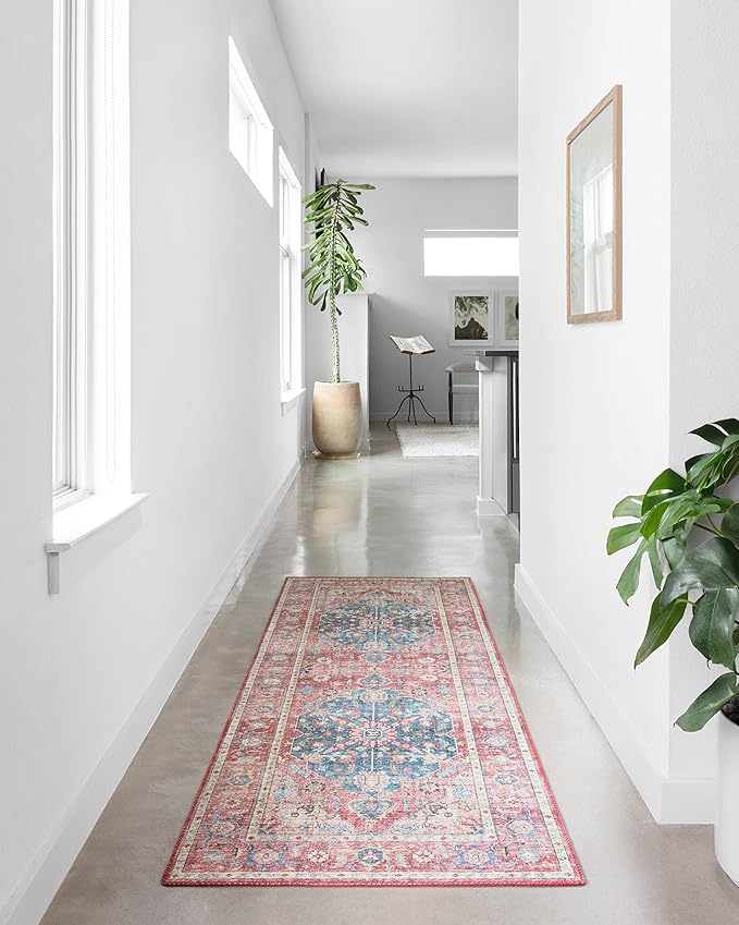 Loloi II Skye Collection SKY-05 Brick/Ocean 2'-3" x 3'-9" Accent Rug
