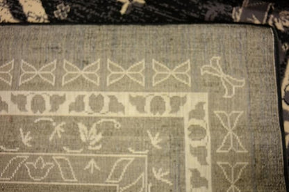 Unique Loom Taftan Collection Border Geometric Tribal Inspired Design Area Rug (8' 0 x 10' 0 Rectangular, Black/ Gray)