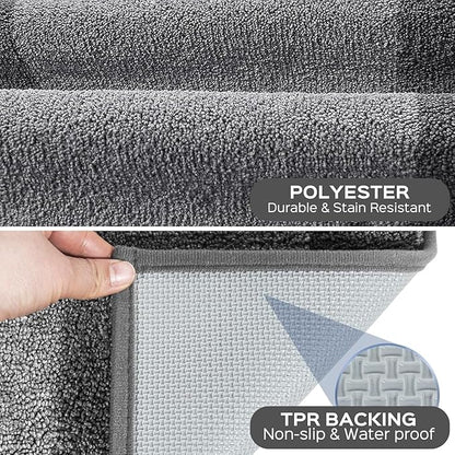 Machine Washable Runner Rug 32" x 96", Non Slip Kitchen Mat for Floor, Absorbent Entryway Rug for Kitchen, Bedroom, Living Room, Hallway, Door (Roll Packing)