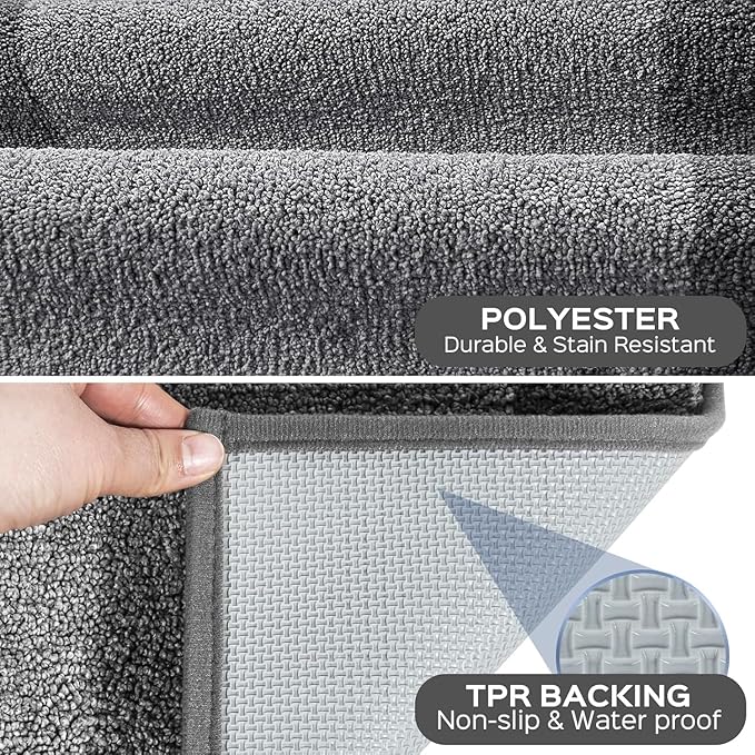 Machine Washable Kitchen Rug 32" x 84", Non Slip Kitchen Mat for Floor, Absorbent Entrance Runner Rug for Bedroom, Hallway, Bathroom, Door (Roll Packing)