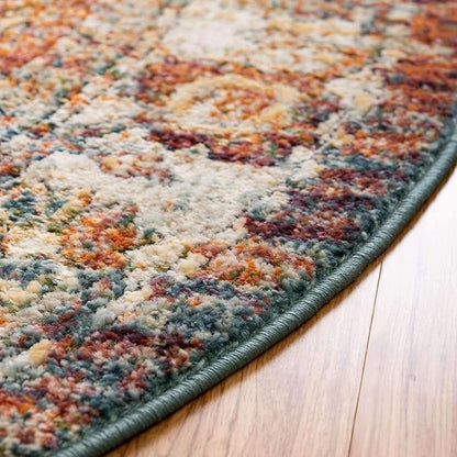 Unique Loom Isabella Collection Area Rug - Adjani (5' 1" x 8' Oval, Multi/ Beige)