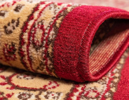 Unique Loom Reza Collection Traditional Persian Style Area Rug, 2 ft 2 in x 3 ft, Burgundy/Ivory