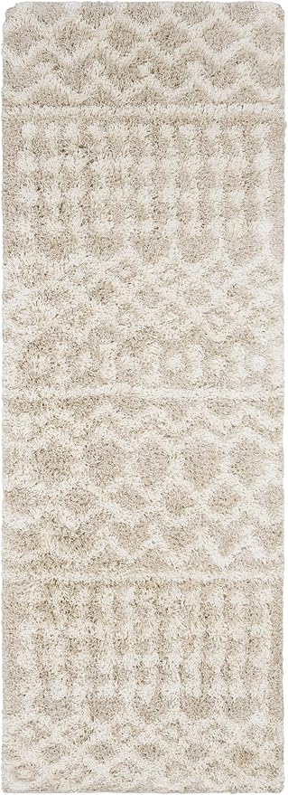 Livabliss Hapsburg Moroccan Shag Area Rug, 2'7" x 5', Beige