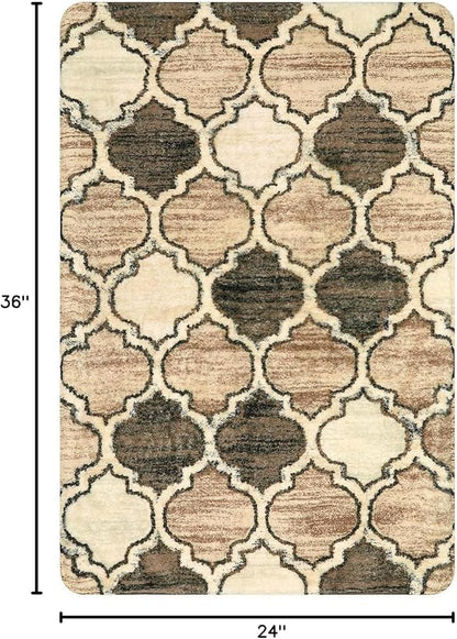 Lahome Moroccan Entry Rug - 2x3 Small Area Rug Washable Rug Non-Slip- Rugs for Entryway Soft Throw Bathroom Door Mat Indoor Entrance Capet for Bedroom Laundry Room