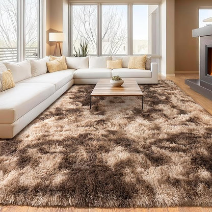 Area Rug for Living Room, Furry Carpet for Teen, Shaggy Rug for Nursery Room, Fuzzy Plush Rug for Dorm 6x9 Feet