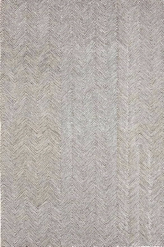 Modern Herringbone Chevron Collection Handcrafted Wool Area Rug - Durable, Zigzag Pattern, for High Traffic, Contemporary Design for Living Room, Bedroom, Dining Room Decor (Dark Olive, 2' x 3')