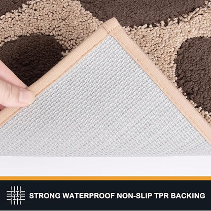 PURRUGS Dirt Trapping Door Mat 20" x 31.5", Non-Skid/Slip Machine Washable Microfiber Entryway Rug, Dog Doormat, Super Absorbent Welcome Mat for Muddy Wet Shoes and Paws, Beige
