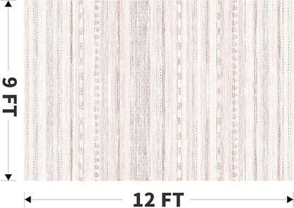 9x12 Pink Area Rugs for Living Room Machine Washable Rug Distressed Girls Nursery Rug Indoor Carpet Neutral Moroccan Boho Ultra Soft Area Rug for Bedroom Dining Room Playroom Office