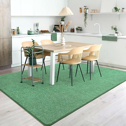 AROGAN Small Washable Area Rugs for Bedroom, 2×4 Runner Rug with Memory Foam for Hallway, Non Slip Fluffy Carpet Indoor Rug Runner for Kitchen, Bedside, Entryway Bathroom Home Decor, Matte Green