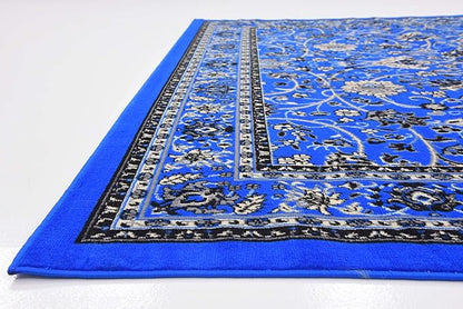 Unique Loom Sialk Hill Collection Area Rug - Washington (7' 10" x 10' Rectangle Dark Blue/Black)