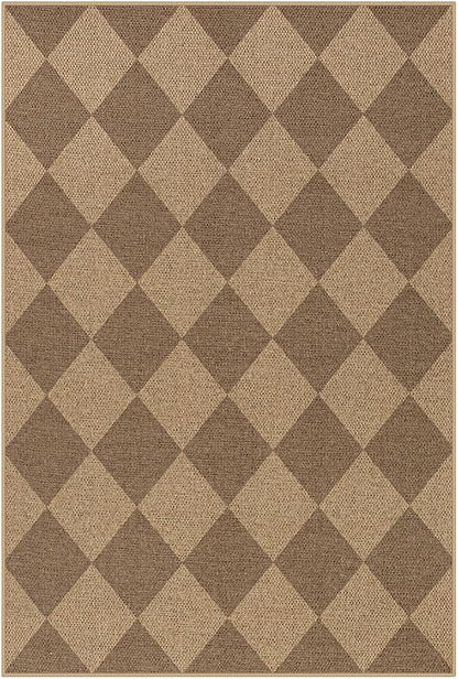 Lahome Checkered Easy Jute Rug, 2x3 Entryway Rug Indoor Outdoor Front Door Mat, Farmhouse Neutral Non Slip Non Shedding Washable Kitchen Mats for Floor Foyer