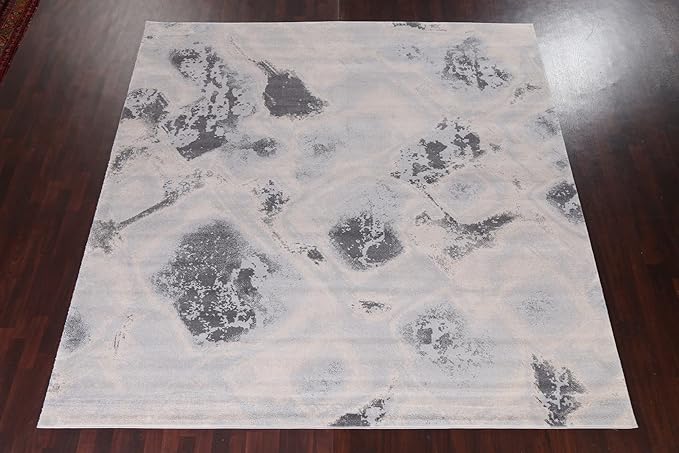 Abstract Transitional Turkish Oriental Area Rug 10x10 Square