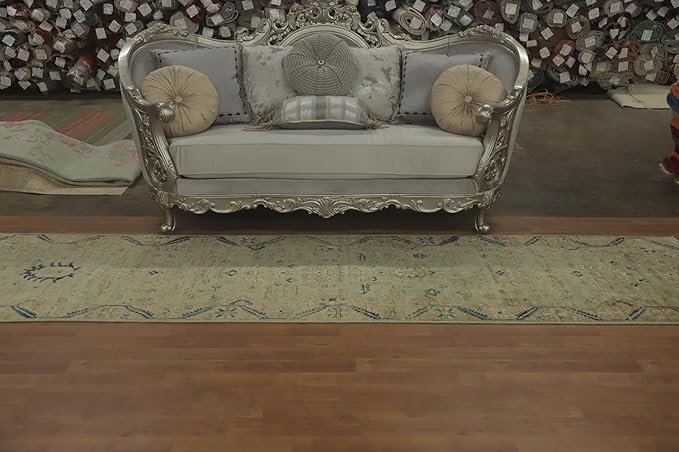 Transitional Collection 11' 7'' X 3' 0'' Runner Rug Rug, All-Over 100% Wool Carpet for Home Décor, Foyer and Hallway