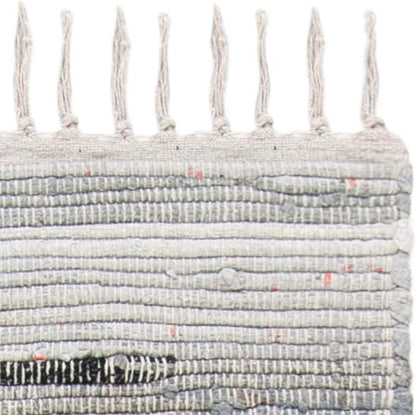 SAFAVIEH Rag Rug Collection Area Rug - 5' x 8', Grey, Handmade Boho Stripe Cotton, Ideal for High Traffic Areas in Living Room, Bedroom (RAR121A)