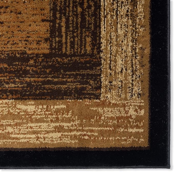 Home Dynamix Royalty Vega Contemporary Geometric Area Rug, Black/Beige, 7'8"x10'4"