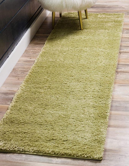 Unique Loom Solo Collection Area Rug - Calabasas (2' 2" x 13' Runner, Light Green)