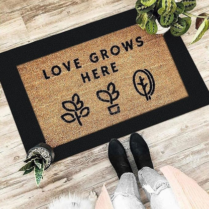 EARTHALL Small Area Rug 2x3 Ft Washable Rugs for Entryway Non Slip Braided Throw Rugs with Rubber Backing Door Mat Indoor Outdoor Entrance Cotton Woven Carpet for Kitchen Foyer Front Door, Black