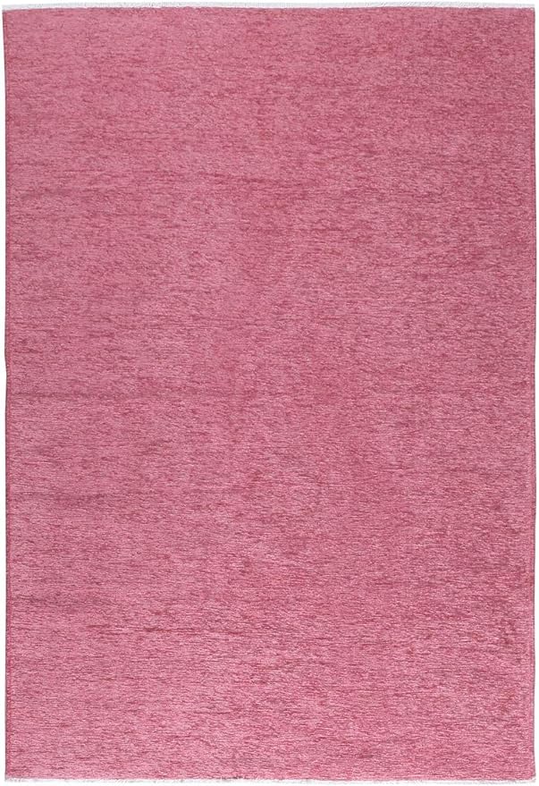 Alfa Rich 3x10 Dark Pink Washable Area Rugs for Living Room Hallway Kitchen Girls Cotton Runner