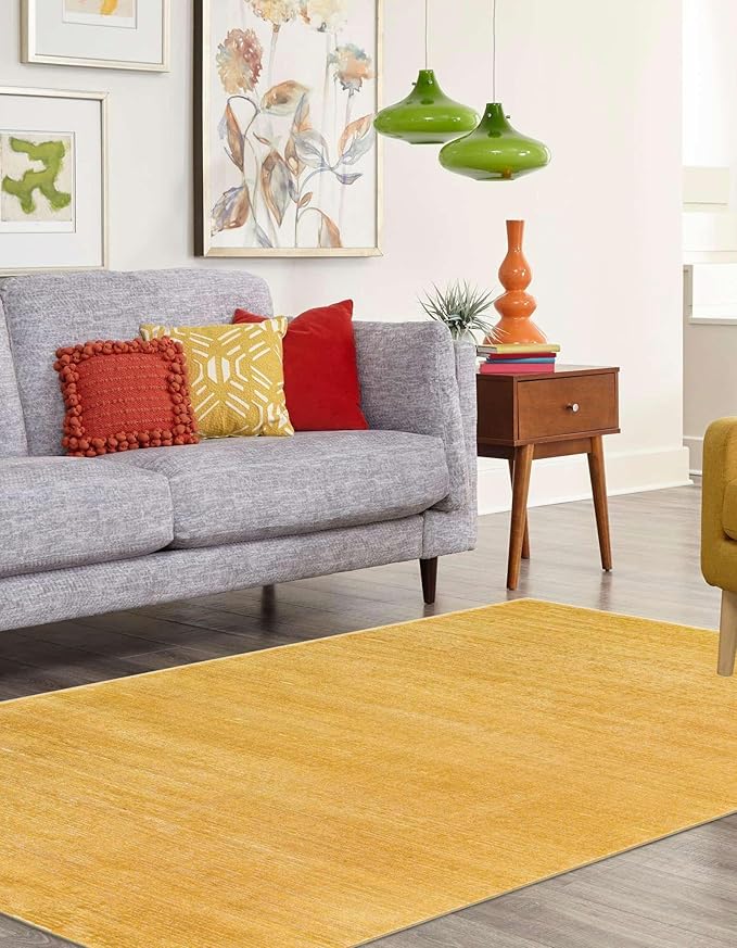 Unique Loom Finsbury Collection Area Rug - Kate (7' 1" x 10' Rectangle, Yellow)