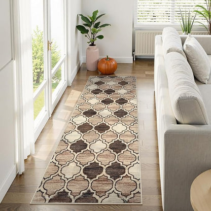 Lahome Moroccan Washable Kitchen Runner Rug - 2x6 Carpet Runners for Hallway 6Ft Non-Slip Throw Soft Laundry Room Print Distressed Modern Rug Runner for Bathroom Bedroom Entryway Living Room